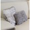 LUXE FAUX FUR 2 PACK BELTON FAUX SHEEPSKIN FUR PILLOW 18"X18" GRADIENT GREY